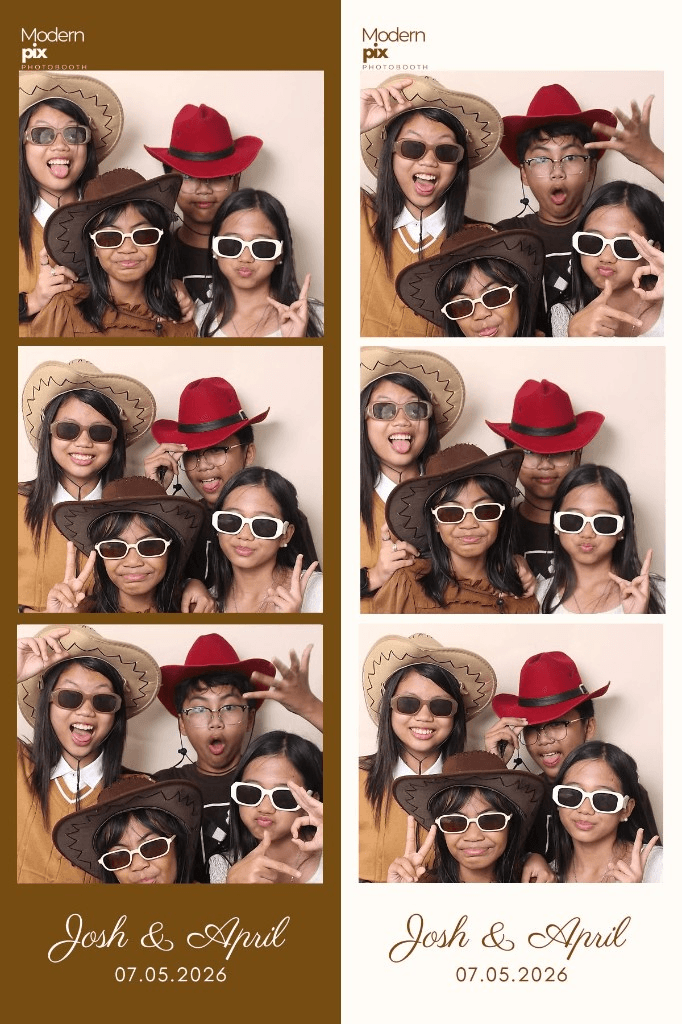 Josh and April photobooth strips