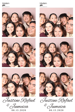 Justine and Jumeica photobooth strips