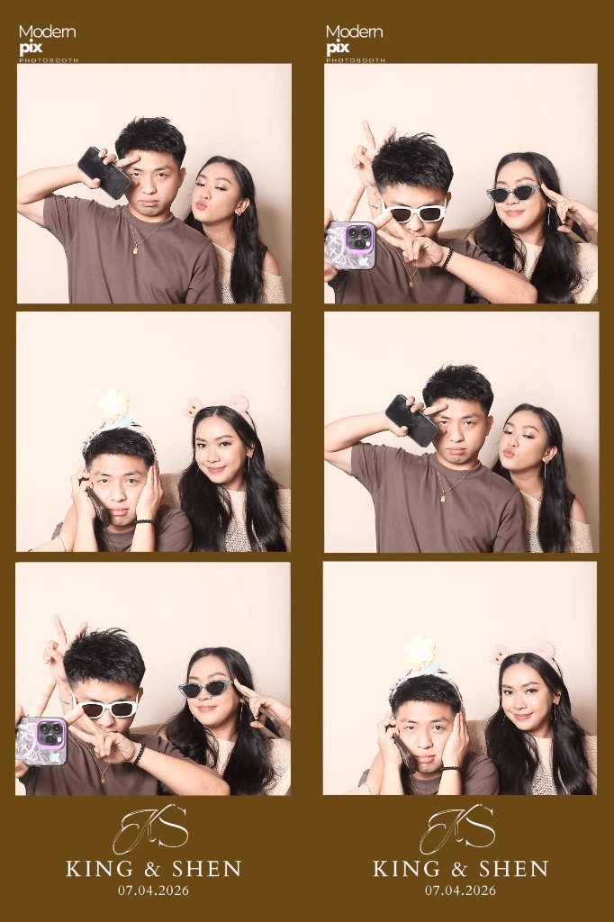 King and Shen duo photobooth strips