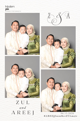 Zul and Areej custom photobooth print