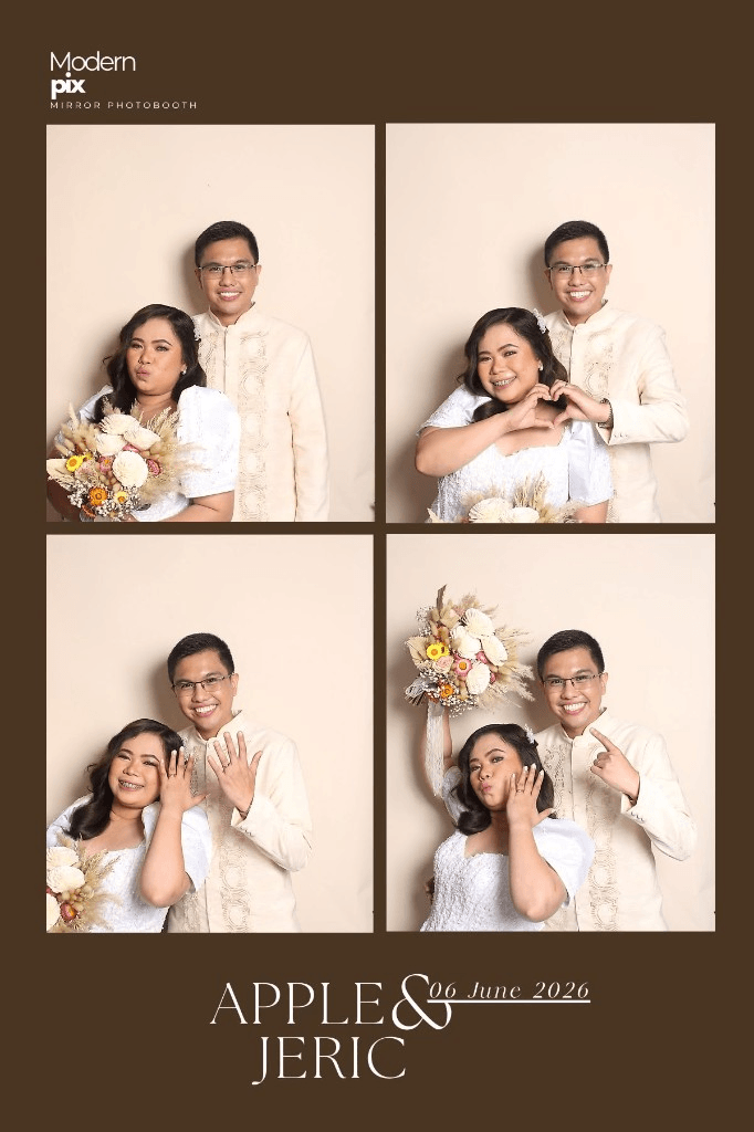 Apple and Jeric grid photobooth print
