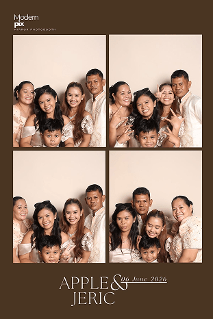 Apple and Jeric custom photobooth print