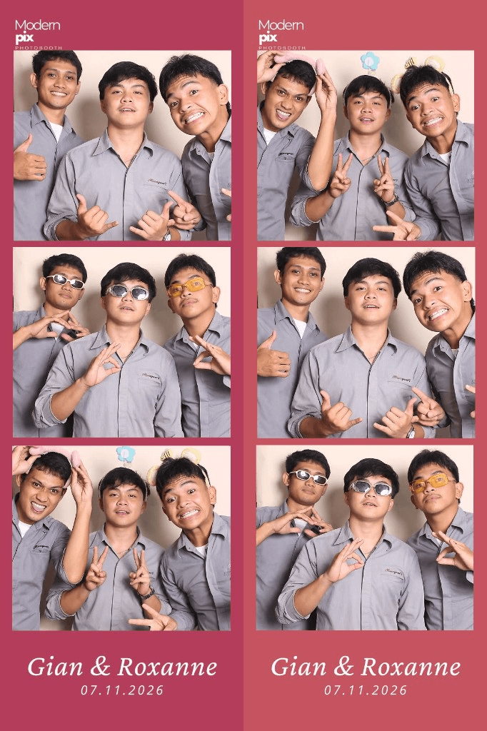 Gian and Roxanne photobooth strips